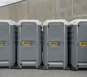 Portable Toilets Lined Up at an Event — Portable Toilets in the Hunter Valley, NSW